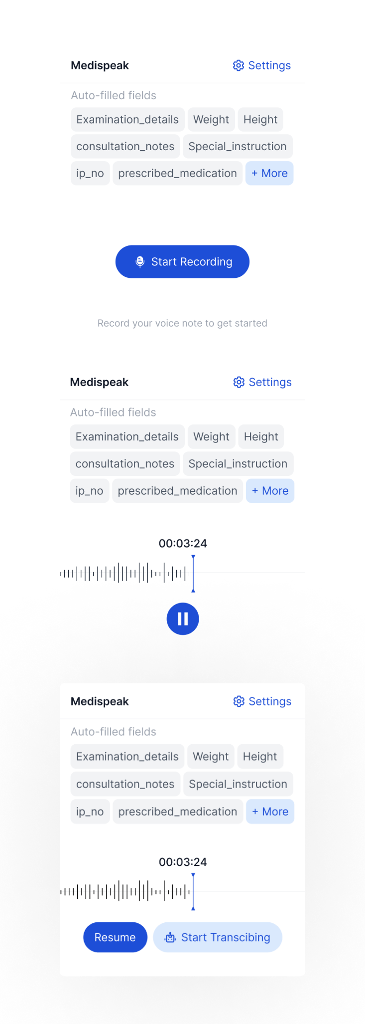 screenshot of medispeak streamlines transcription for doctors